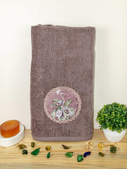 Prima Dream 100% Cotton Bath Towel (Applique Embroidery), 450 GSM
