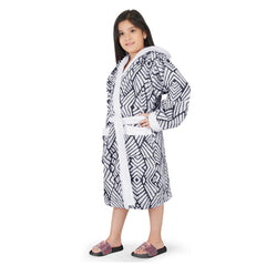 Rangoli Kids Jacquard Cotton Bathrobes for Girls and Boys , 400GSM