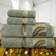 Rangoli Morgan 470 GSM 100% Cotton Towel Set of 4 (2 Bath & 2 Hand )