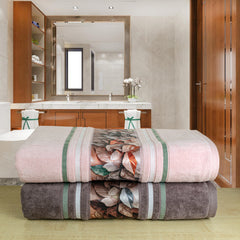 Oriental 450 GSM Bath Towels Set Of 2 | Ultra Soft & Highly Absorbent Towels