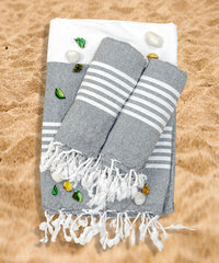 Cotton Bath Towel Unisex Set of 3, 200 GSM (165L X 85W)