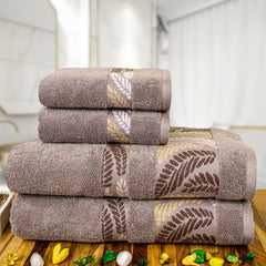 Rangoli Morgan 470 GSM 100% Cotton Towel Set of 4 (2 Bath & 2 Hand )
