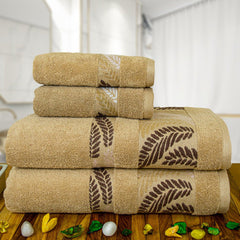 Rangoli Morgan 470 GSM 100% Cotton Towel Set of 4 (2 Bath & 2 Hand )