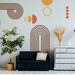 Symmetrical Curves Wall Sticker (80 x 130 cm) - Rangoli