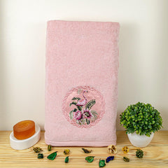 Prima Dream 100% Cotton Bath Towel (Applique Embroidery), 450 GSM