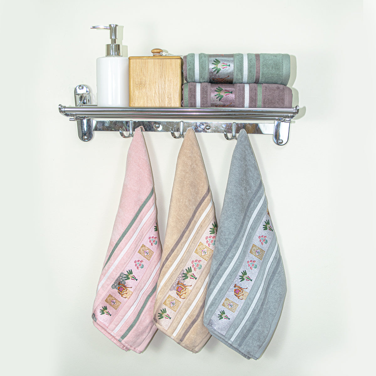 Regal 460 GSM Hand Towel Set Of 5 | Ultra Soft & Highly Absorbent Towels