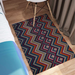 Rangoli Beautiful Chevron Design Anti Skid Carpet - Rangoli