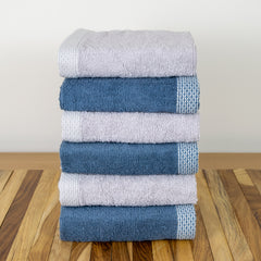 Rangoli  100% Bamboo Face Towel |  Set of 6, 500 GSM (Multi)