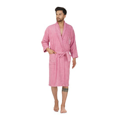 Rangoli Organic Bamboo Bathrobe for Men | Purple