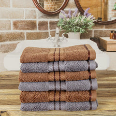 Rangoli Venetion 100% Cotton Face Towel |  Set of 6, 600 GSM