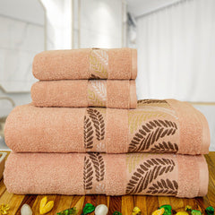 Rangoli Morgan 470 GSM 100% Cotton Towel Set of 4 (2 Bath & 2 Hand )
