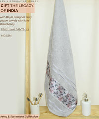 Rangoli Victoria 100% Cotton Bath Towel | Ultra Soft, Super Absorbent Luxurious Towels