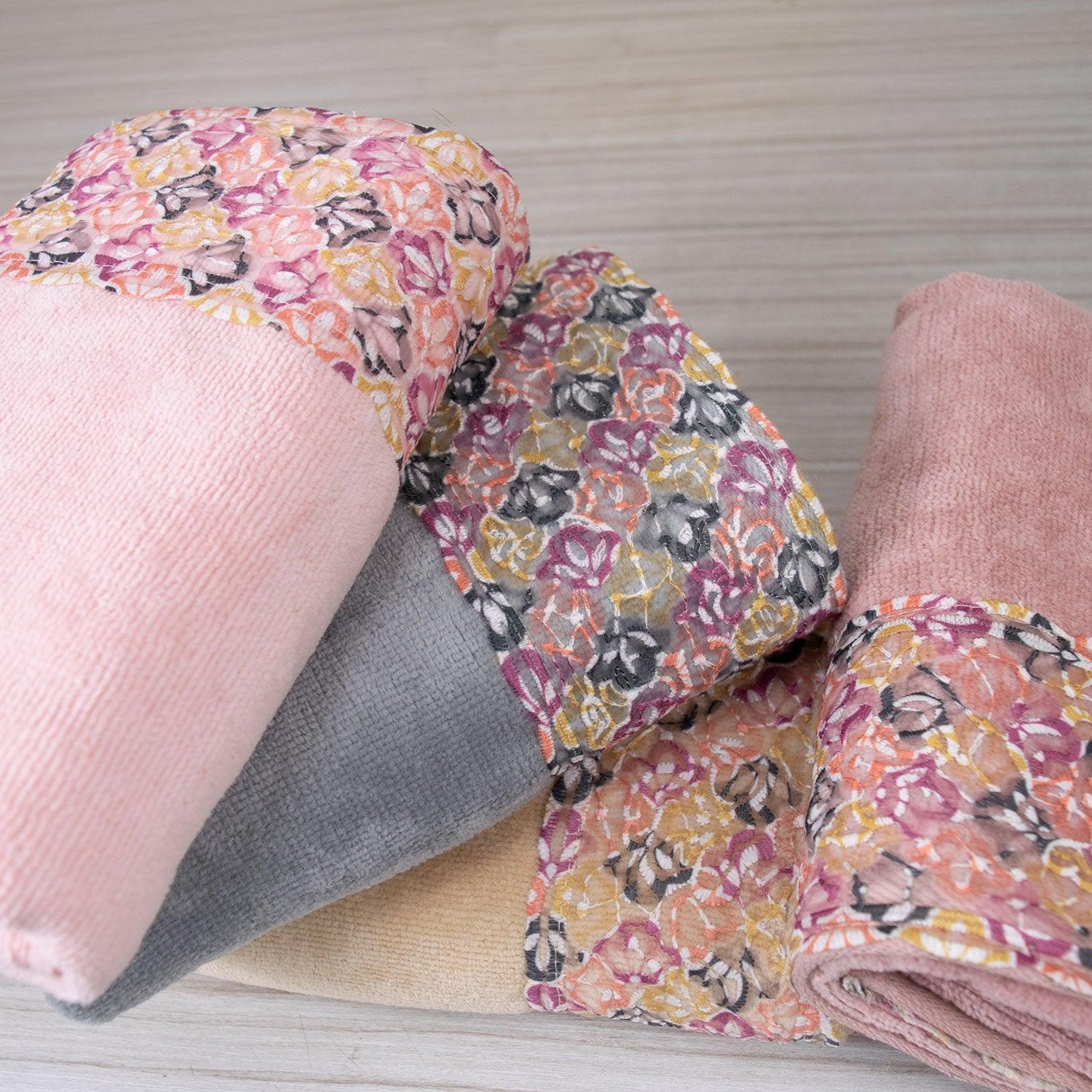 Prima Lace 100% Cotton Hand Towel Set of 4 | Ultra Soft, Highly Absorbent Luxurious Towels - Rangoli