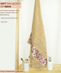 Rangoli Victoria 100% Cotton Bath Towel | Ultra Soft, Super Absorbent Luxurious Towels