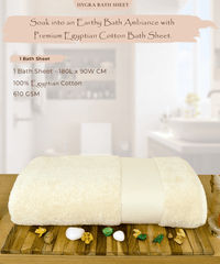 Rangoli Hygra Earthly Egyption Cotton 610 GSM Plush Oversized Bath Sheet (90 x 180 cm)