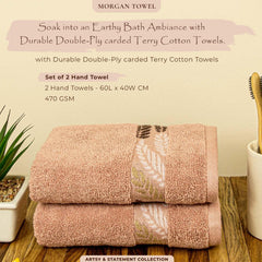 Rangoli Morgan 470 GSM 100% Cotton 2 Hand Towels