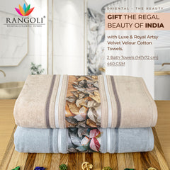 Oriental 450 GSM Bath Towels Set Of 2 | Ultra Soft & Highly Absorbent Towels