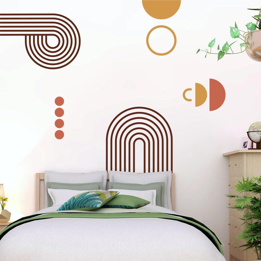 Symmetrical Curves Wall Sticker (80 x 130 cm) - Rangoli