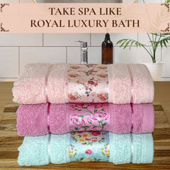 Rangoli Victoria 100% Cotton Hand Towel Set of 3 | Ultra Soft, Super Absorbent Luxurious Towels
