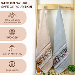 Oriental 450 GSM Bath Towels Set Of 2 | Ultra Soft & Highly Absorbent Towels