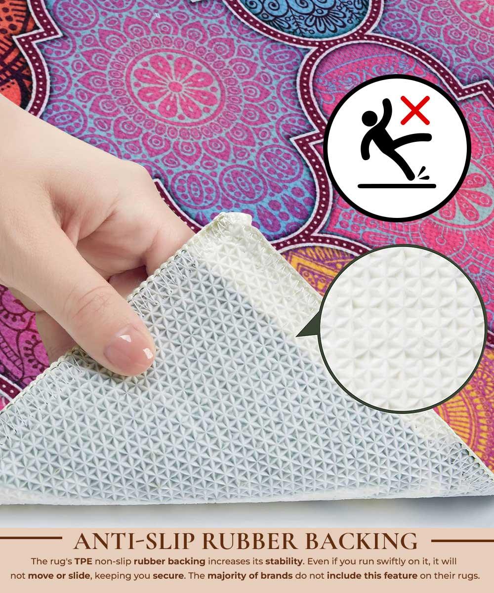 Rangoli Geometrical Design Anti Skid Carpet - Rangoli