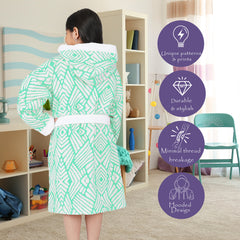 Rangoli Kids Jacquard Cotton Bathrobes for Girls and Boys , 400GSM
