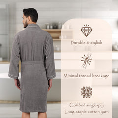 Rangoli Sunshine 500 GSM Cotton Bathrobe For Men