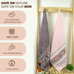 Oriental 450 GSM Bath Towels Set Of 2 | Ultra Soft & Highly Absorbent Towels