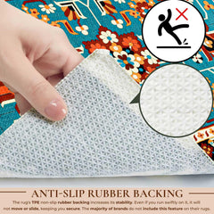 Rangoli Indian Contemporary Design Anti Skid Carpet - Rangoli