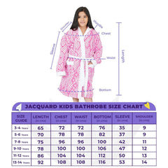 Rangoli Kids Jacquard Cotton Bathrobes for Girls and Boys , 400GSM
