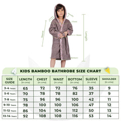 Rangoli Kids Bamboo Hooded Bathrobe | 500 GSM Ultra-Soft & Lightweight | 100% Bamboo Fabric for Gentle Comfort | Highly Absorbent & Breathable | Perfect for Bath, Swim, and Relaxation | Available in Various Sizes
