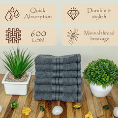 Rangoli Venetion 100% Cotton Face Towel |  Set of 6, 600 GSM