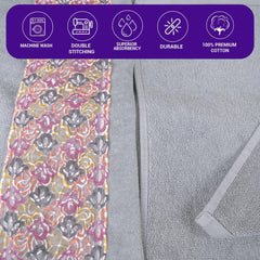 Prima Lace 100% Cotton Hand Towel Set of 2 | Ultra Soft, Highly Absorbent Luxurious Towels - Rangoli