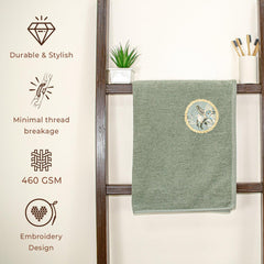 Prima Dream 100% Cotton Bath Towel (Applique Embroidery), 450 GSM