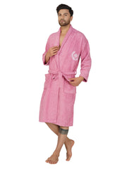 Rangoli Organic Bamboo Bathrobe for Men | Purple
