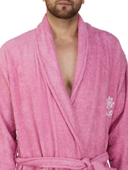 Rangoli Organic Bamboo Bathrobe for Men | Purple