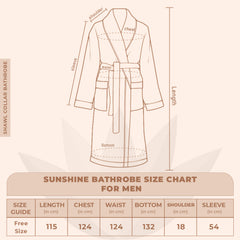 Rangoli Sunshine 500 GSM Cotton Bathrobe For Men