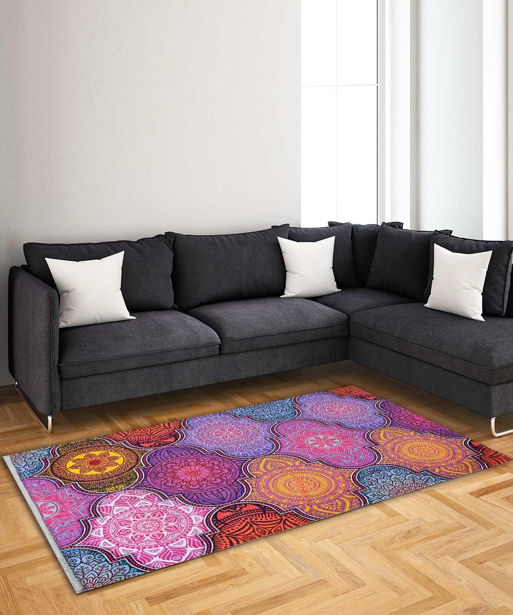 Rangoli Geometrical Design Anti Skid Carpet - Rangoli