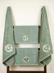 Prima Dream 100% Cotton Towel Set of 4 (Applique Embroidery), 450 GSM