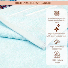 Royal Designed Rajvanshi 440 GSM Cotton Set of 2 Hand Towels - Rangoli