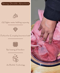 Rangoli Hygra Earthly Egyption Cotton 610 GSM Plush Oversized Bath Sheet (90 x 180 cm)