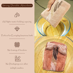 Rangoli Morgan 470 GSM 100% Cotton Towel Set of 3 (1 Bath & 2 Hand )