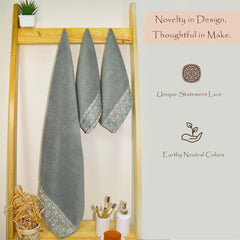 Sunshine 550 GSM Cotton Towel Set of 3 | Ultra Soft, Extra Absorbent Luxurious Towels