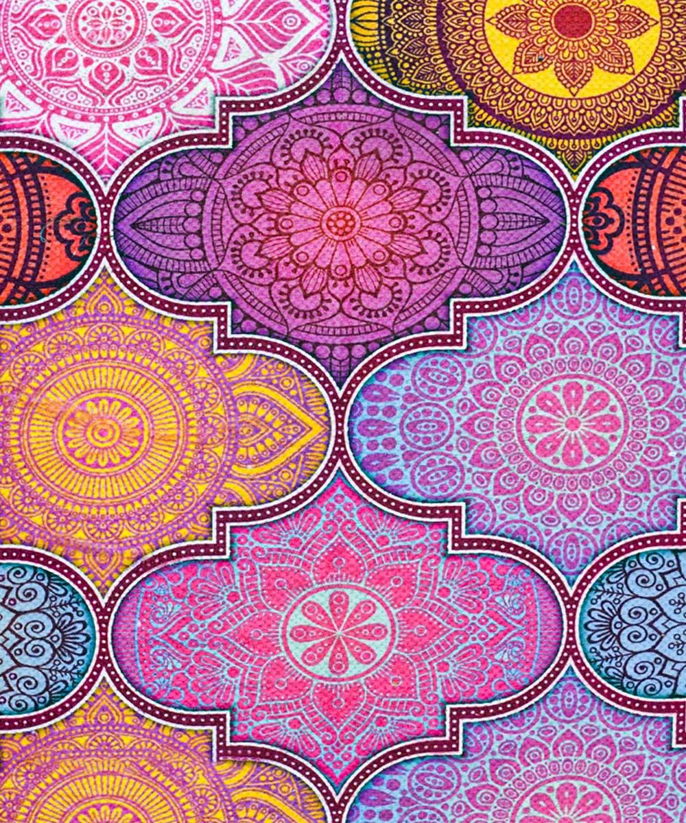 Rangoli Geometrical Design Anti Skid Carpet - Rangoli