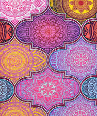 Rangoli Geometrical Design Anti Skid Carpet - Rangoli