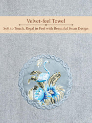 Prima Dream 100% Cotton Towel Set of 4 (Applique Embroidery), 450 GSM