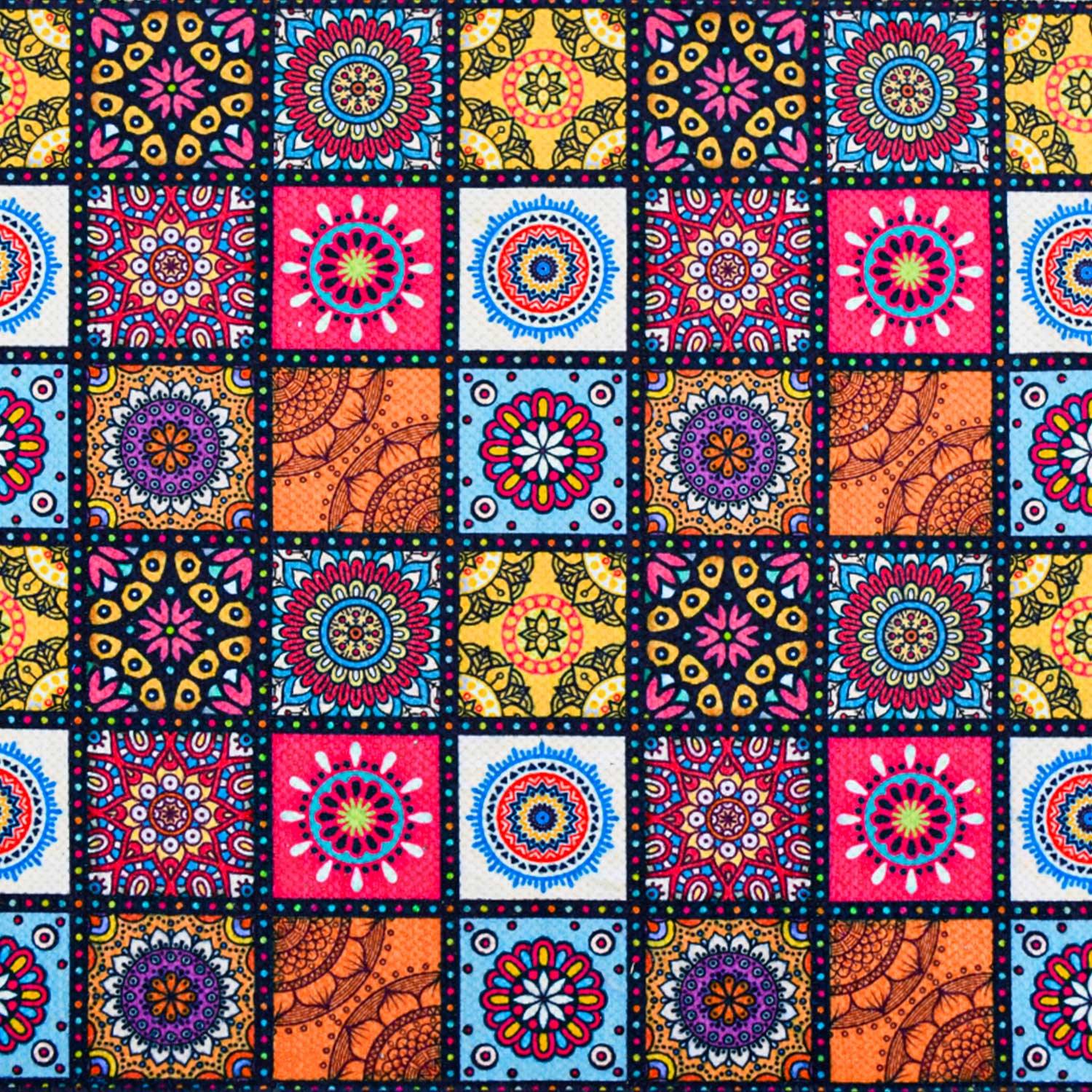 Rangoli Abstract Mandala Design Anti Skid Carpet - Rangoli