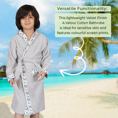 Rangoli Kids Bamboo Hooded Bathrobe | 500 GSM Ultra-Soft & Lightweight | 100% Bamboo Fabric for Gentle Comfort | Highly Absorbent & Breathable | Perfect for Bath, Swim, and Relaxation | Available in Various Sizes