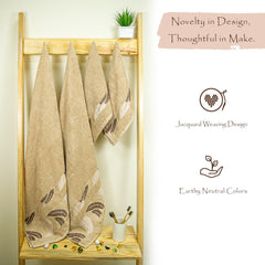 Rangoli Morgan 470 GSM 100% Cotton Towel Set of 4 (2 Bath & 2 Hand )