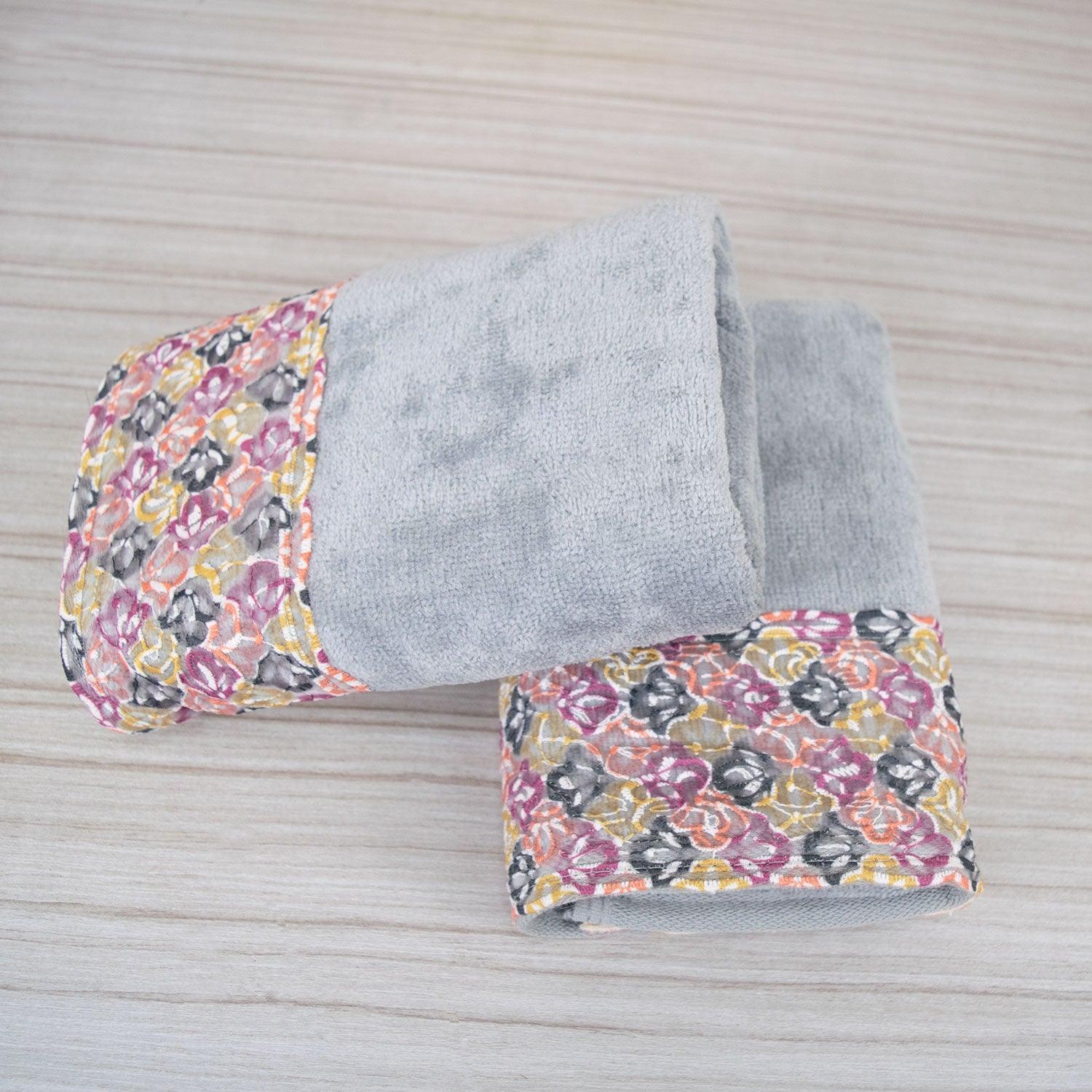 Prima Lace 100% Cotton Hand Towel Set of 2 | Ultra Soft, Highly Absorbent Luxurious Towels - Rangoli